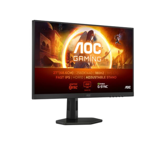AOC G4 Q27G4XF monitor komputerowy 68,6 cm (27") 2560 x 1440 px Quad HD LED Czarny, Szary