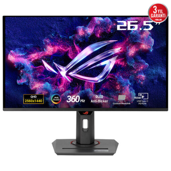 ASUS ROG Strix OLED XG27ACDNG monitor komputerowy 67,3 cm (26.5") 2560 x 1440 px Quad HD QD-OLED Czarny
