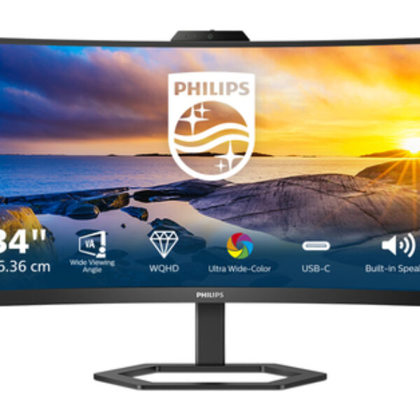 Philips 5000 series 34E1C5600HE/00 monitor komputerowy 86,4 cm (34") 3440 x 1440 px 4K Ultra HD LED Czarny