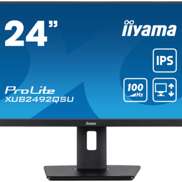 iiyama ProLite XUB2492QSU-B1 monitor komputerowy 60,5 cm (23.8") 2560 x 1440 px Quad HD LED Czarny