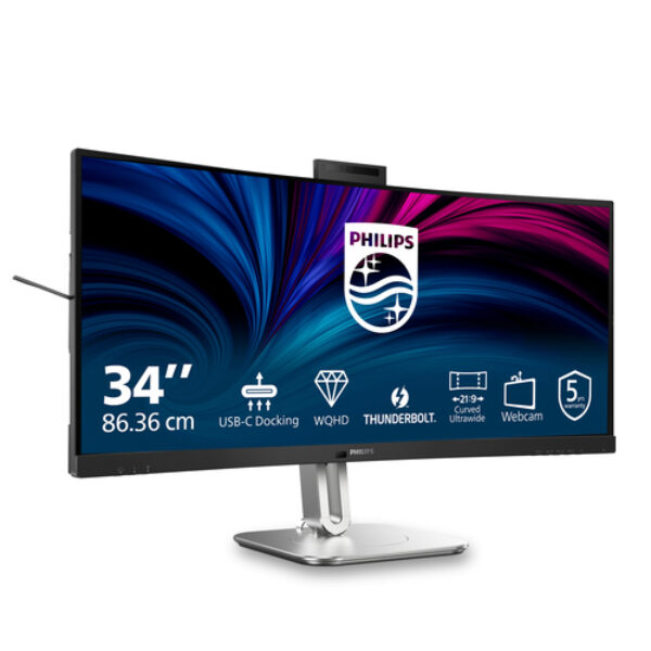 Philips 6000 series 34B2U6603CH/00 monitor komputerowy 86,4 cm (34") 3440 x 1440 px Wide Quad HD LCD Szary