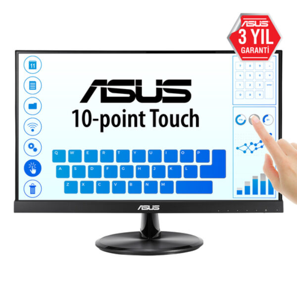ASUS VT229H monitor komputerowy 54,6 cm (21.5") 1920 x 1080 px Full HD LED Ekran dotykowy Czarny