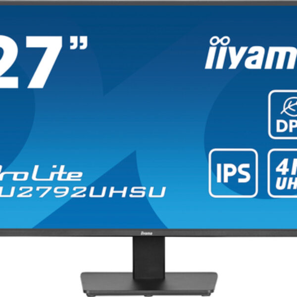 iiyama ProLite XU2792UHSU-B6 monitor komputerowy 68,6 cm (27") 3840 x 2160 px 4K Ultra HD LED Czarny