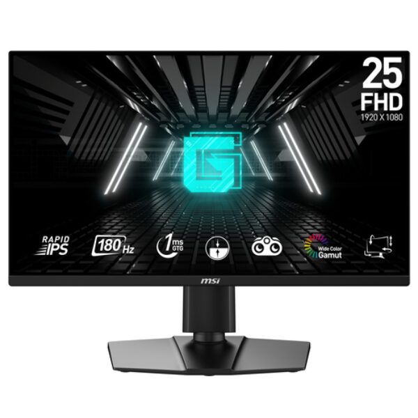 MSI G255PF E2 monitor komputerowy 62,2 cm (24.5") 1920 x 1080 px Full HD LCD Czarny