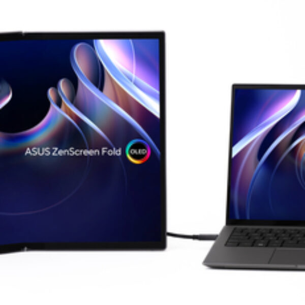 ASUS ZenScreen Fold OLED MQ17QH monitor komputerowy 43,9 cm (17.3") 2560 x 1920 px Quad HD Srebrny