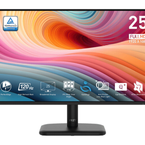 MSI PRO MP251L E2 monitor komputerowy 62,2 cm (24.5") 1920 x 1080 px Full HD LED Czarny