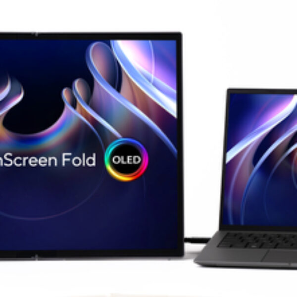 ASUS ZenScreen Fold OLED MQ17QH monitor komputerowy 43,9 cm (17.3") 2560 x 1920 px Quad HD Srebrny