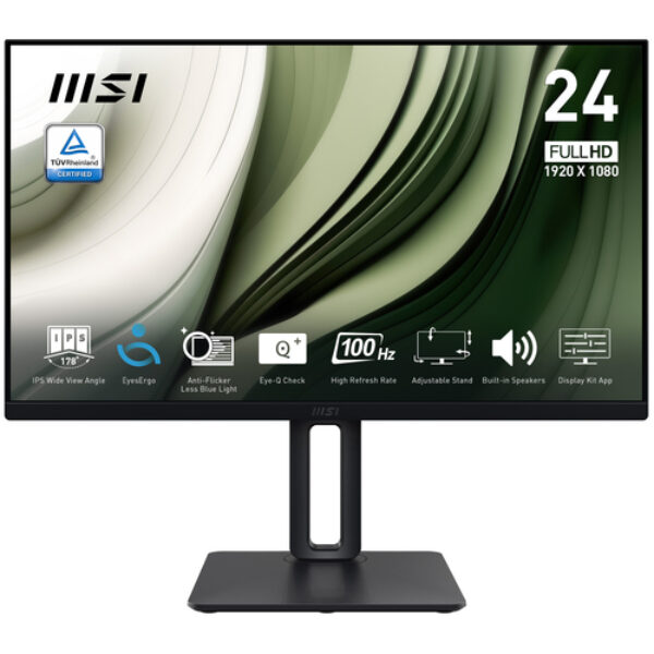 MSI Pro MP245PG monitor komputerowy 60,5 cm (23.8") 1920 x 1080 px Full HD LCD Czarny