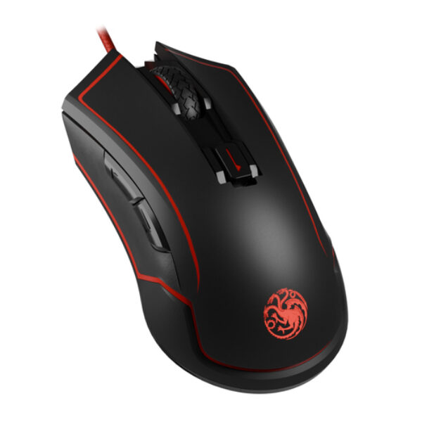 Lexip HBO Game of Thrones - Targaryen myszka Gaming Oburęczny RF Wireless + USB Type-C Optyczny 4800 DPI