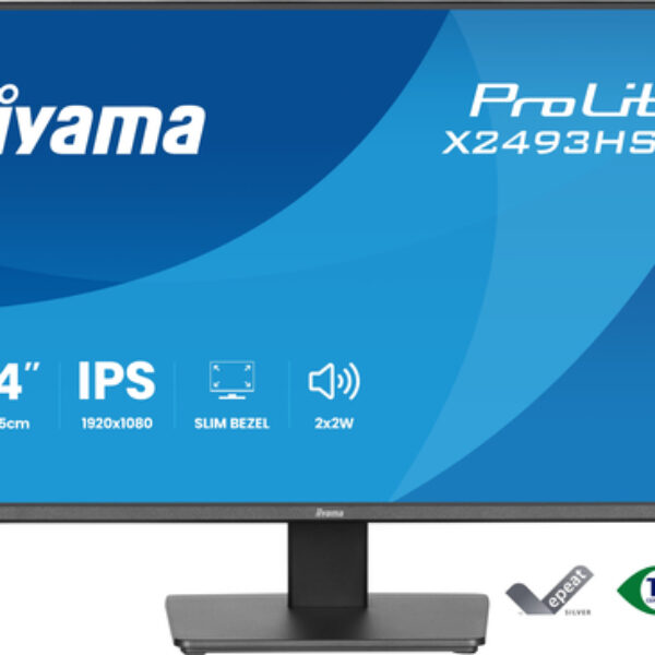iiyama ProLite X2493HSU-B1 monitor komputerowy 60,5 cm (23.8") 1920 x 1080 px Full HD LED Czarny