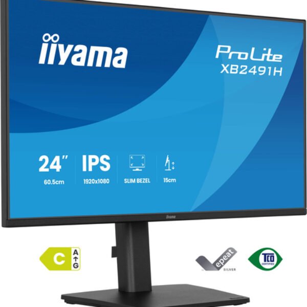 iiyama ProLite XB2491H-B1 monitor komputerowy 60,5 cm (23.8") 1920 x 1080 px Full HD LCD Czarny