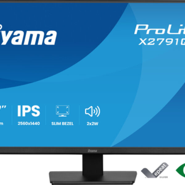 iiyama ProLite X2791QS-B1 monitor komputerowy 68,6 cm (27") 2560 x 1440 px Quad HD LED Czarny