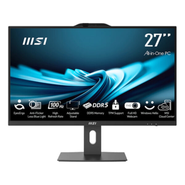 MSI Pro AP272P 14M-496EU Intel® Core™ i5 i5-14400 68,6 cm (27") 1920 x 1080 px All-in-One PC 16 GB DDR5-SDRAM 512 GB SSD Windows 11 Pro Wi-Fi 6E (802.11ax) Czarny