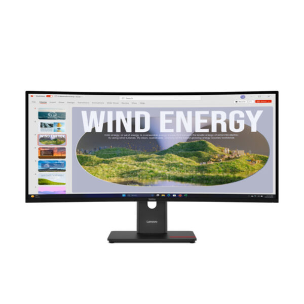 Lenovo ThinkVision T34WD-40 monitor komputerowy 86,4 cm (34") 3440 x 1440 px Wide Quad HD LED Czarny
