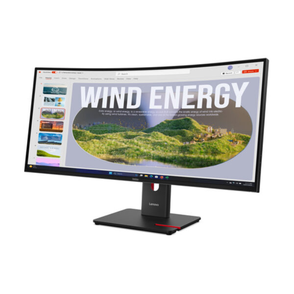 Lenovo ThinkVision T34WD-40 monitor komputerowy 86,4 cm (34") 3440 x 1440 px Wide Quad HD LED Czarny