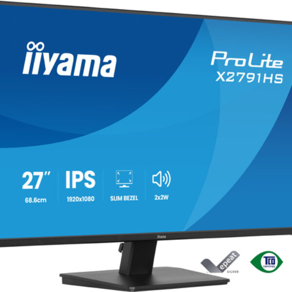 iiyama ProLite X2791HS-B1 monitor komputerowy 68,6 cm (27") 1920 x 1080 px Full HD LED Czarny