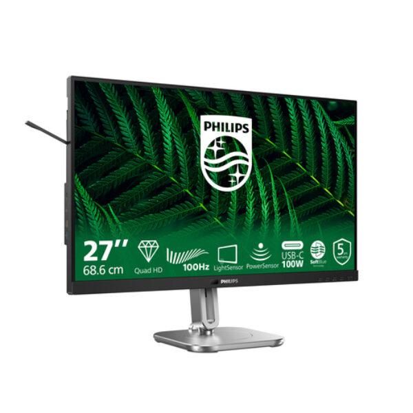 Philips 5000 series 27B2G5601/00 monitor komputerowy 68,6 cm (27") 2560 x 1440 px Quad HD LCD Czarny