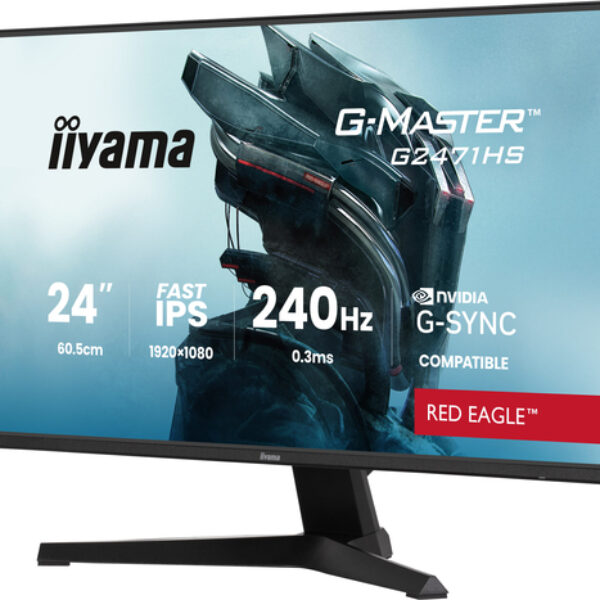 iiyama G-MASTER G2471HS-B1 monitor komputerowy 60,5 cm (23.8") 1920 x 1080 px Full HD Czarny