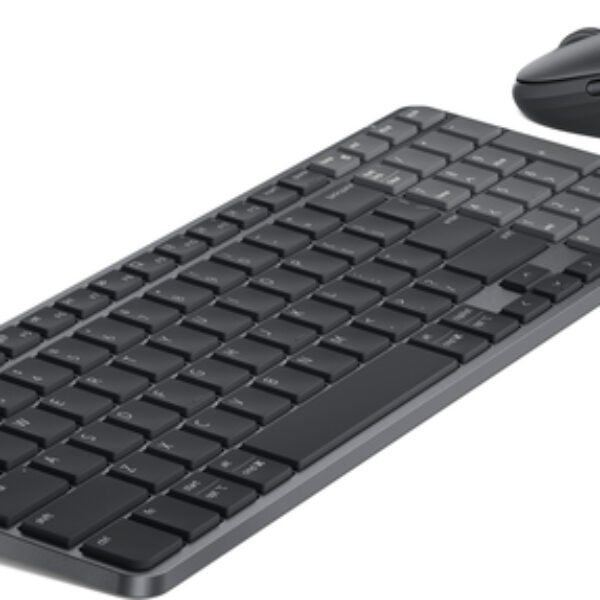 DELL Pro 7 KM746 klawiatura Dołączona myszka Uniwersalne RF Wireless + Bluetooth QWERTY Amerykański międzynarodowy Grafitowy