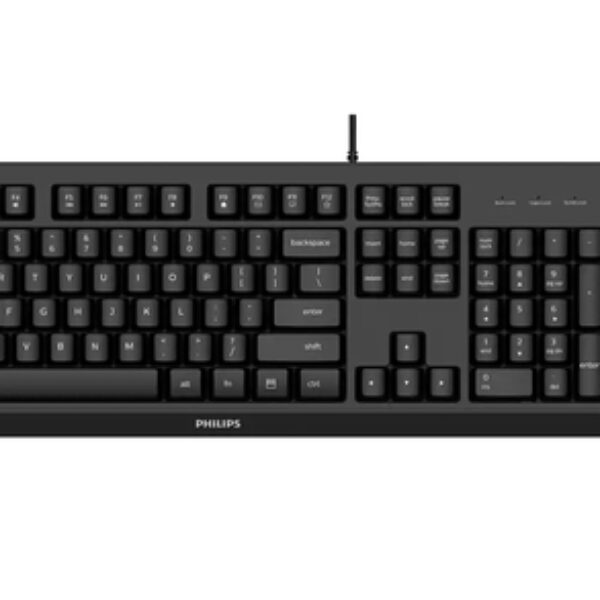 Philips 2000 series SPT6207BL/00 klawiatura Dołączona myszka Uniwersalne USB QWERTY Angielski Czarny