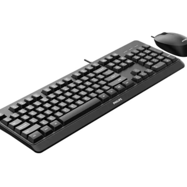 Philips 2000 series SPT6207BL/00 klawiatura Dołączona myszka Uniwersalne USB QWERTY Angielski Czarny